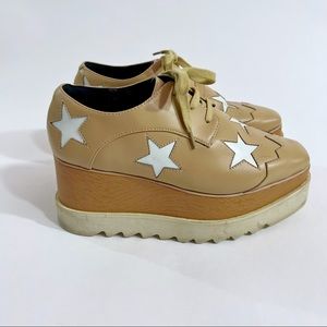 Tan and White Stella Inspired Star Flatform Platforms